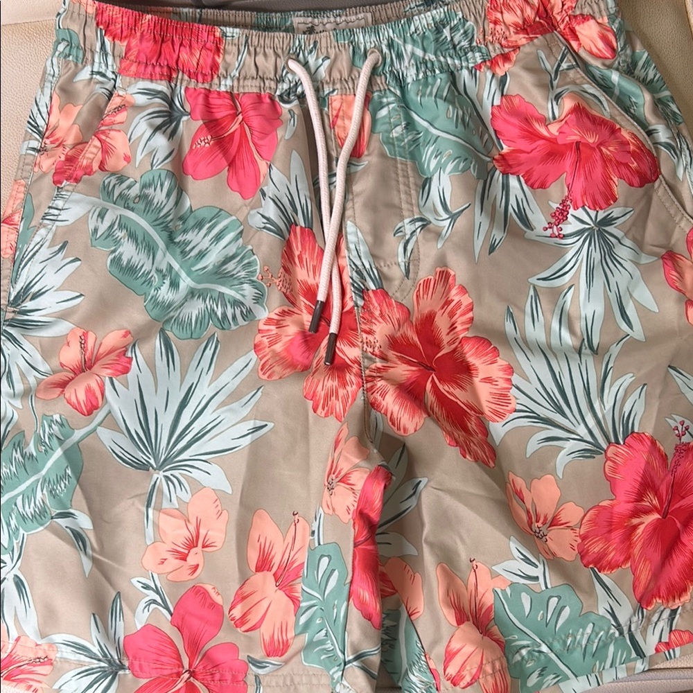 Lightly used American Eagle size XS Floral Print Men's swim shorts